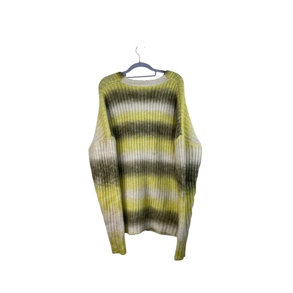 For Love & Lemons Celeste Cardigan Yellow Ombre Chunky Knit Oversized Fit Pocket - Picture 8 of 10